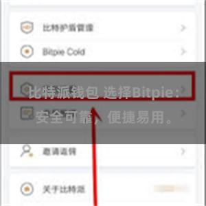 比特派钱包 选择Bitpie：安全可靠，便捷易用。