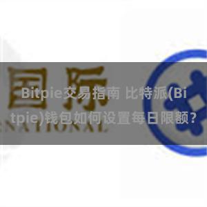 Bitpie交易指南 比特派(Bitpie)钱包如何设置每日限额？